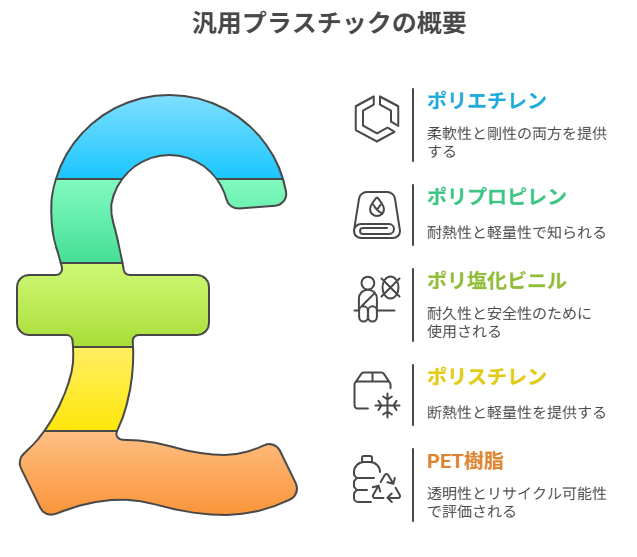 汎用プラスチックの5つの種類