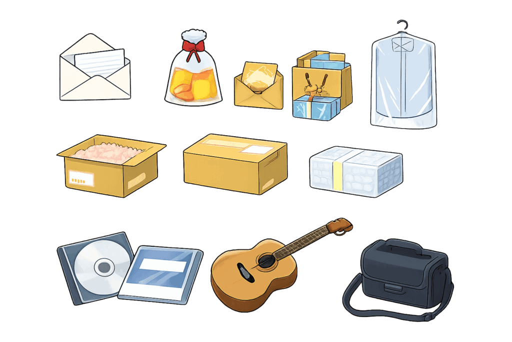 容器包装リサイクル法,対象外の容器