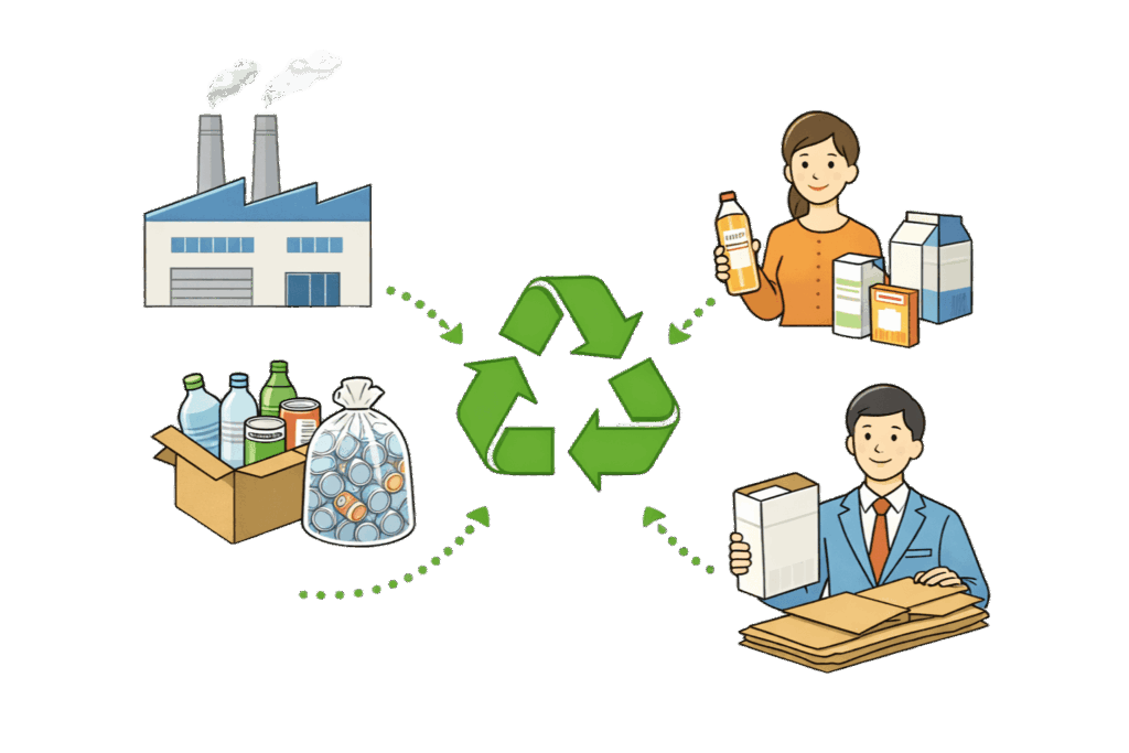 容器包装リサイクル法,事業者の役割