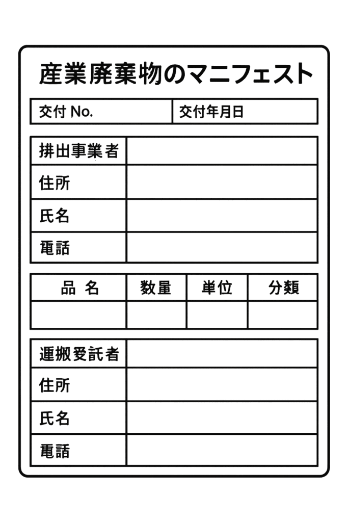 産業廃棄物 マニフェスト