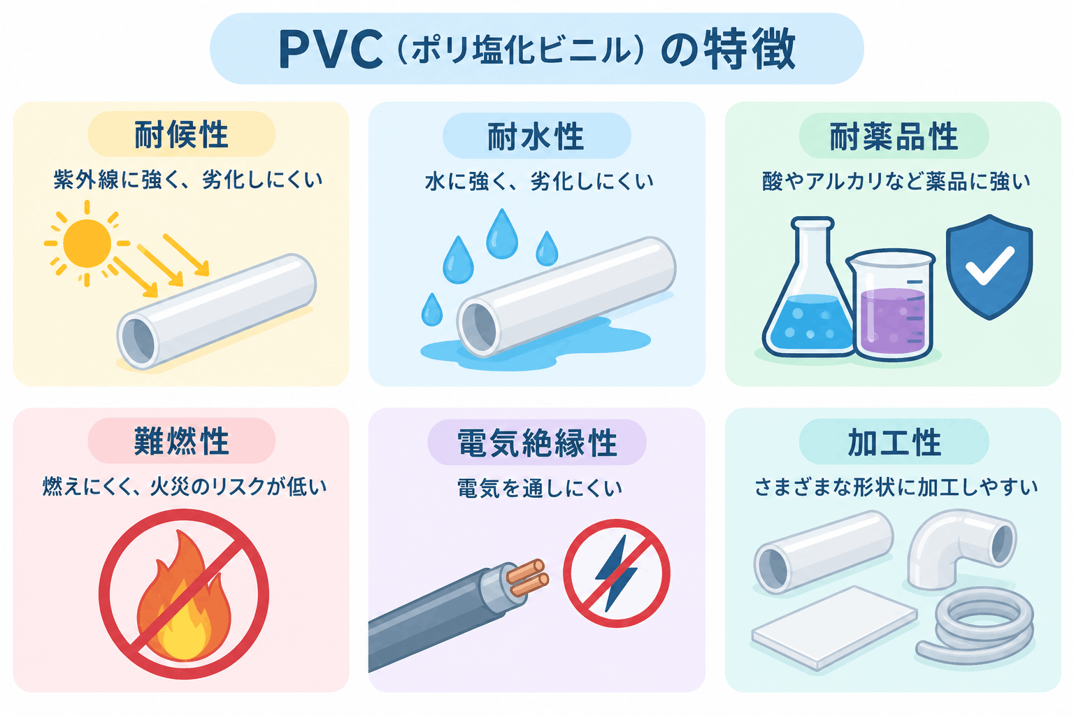 PVCの6つの特徴