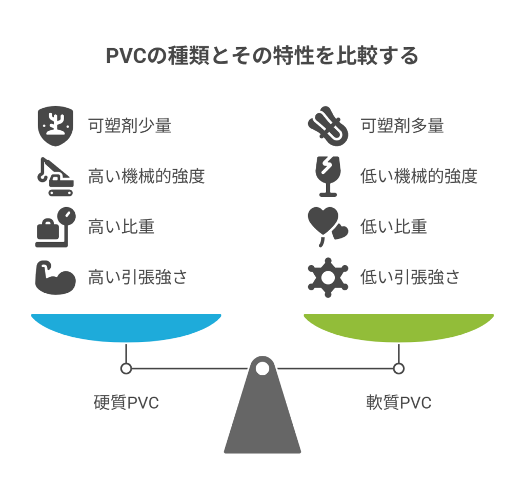 硬質PVCと軟質PVC